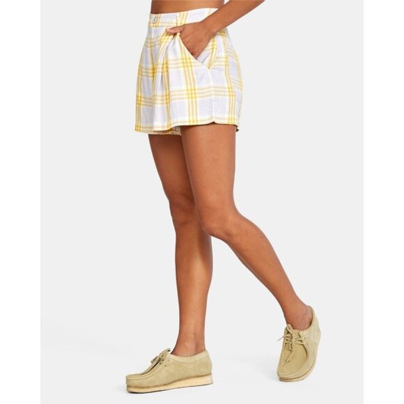 RVCA Women's Downer Woven Short Size 30 In Lavender - Picture 2 of 14